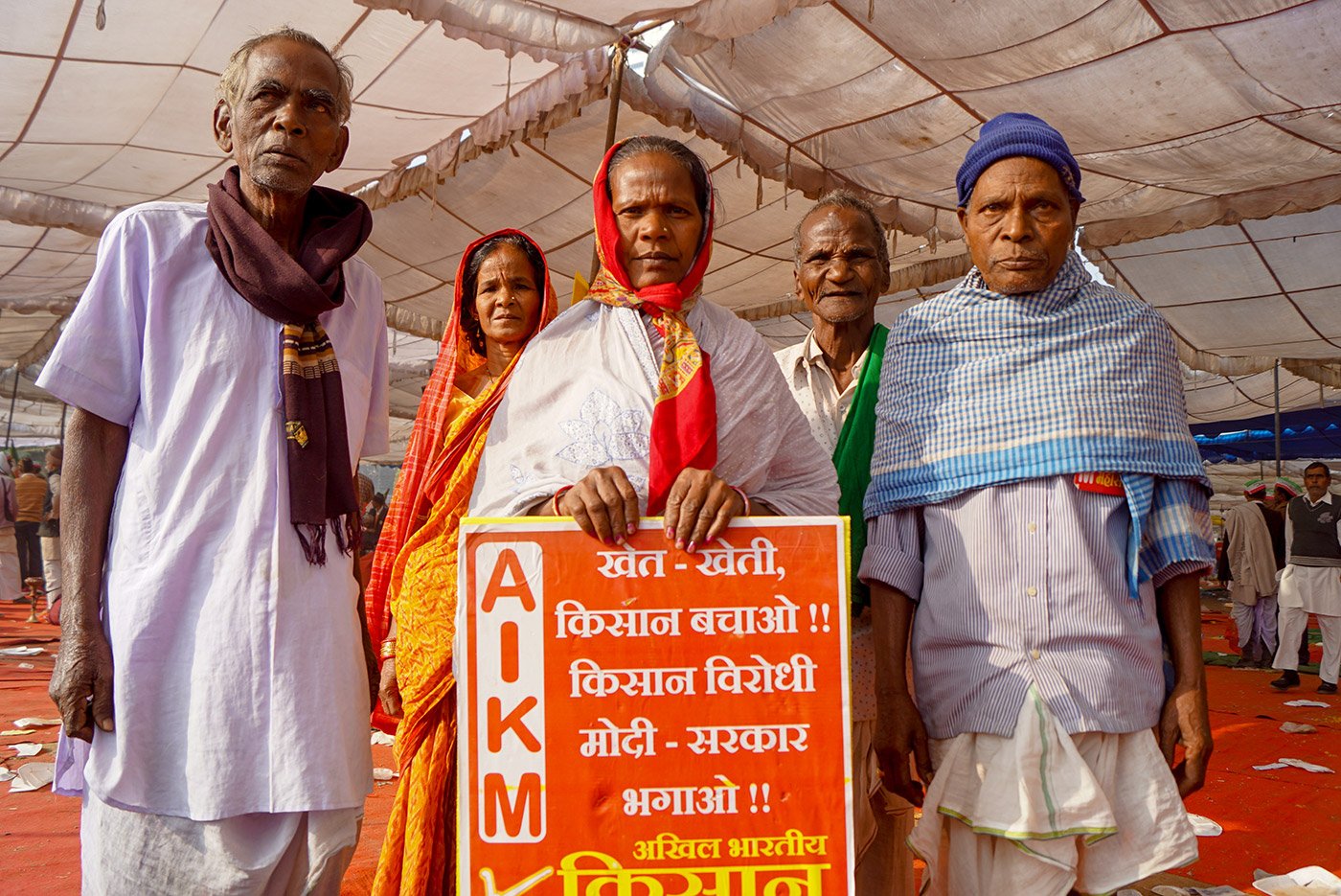 A group of farmers demanding rights