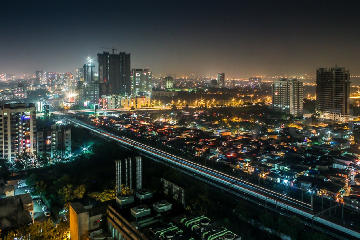 Skyline of a metro city