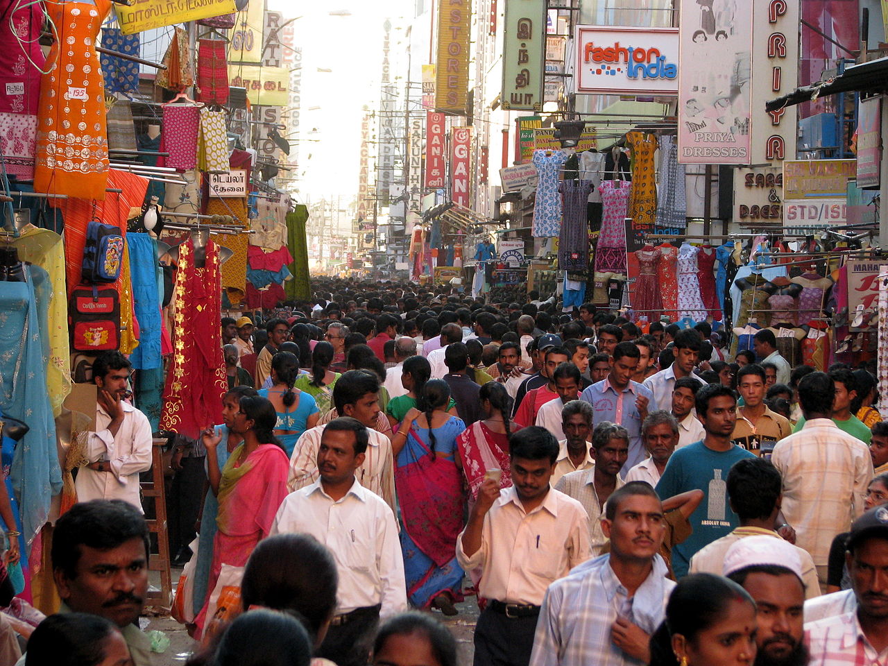 a crowded market