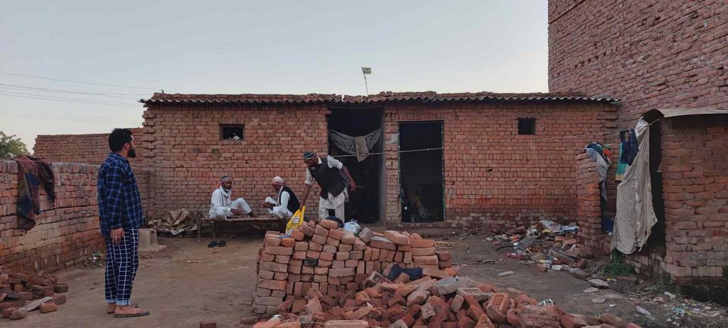 Man collecting ration in house-COVID-19