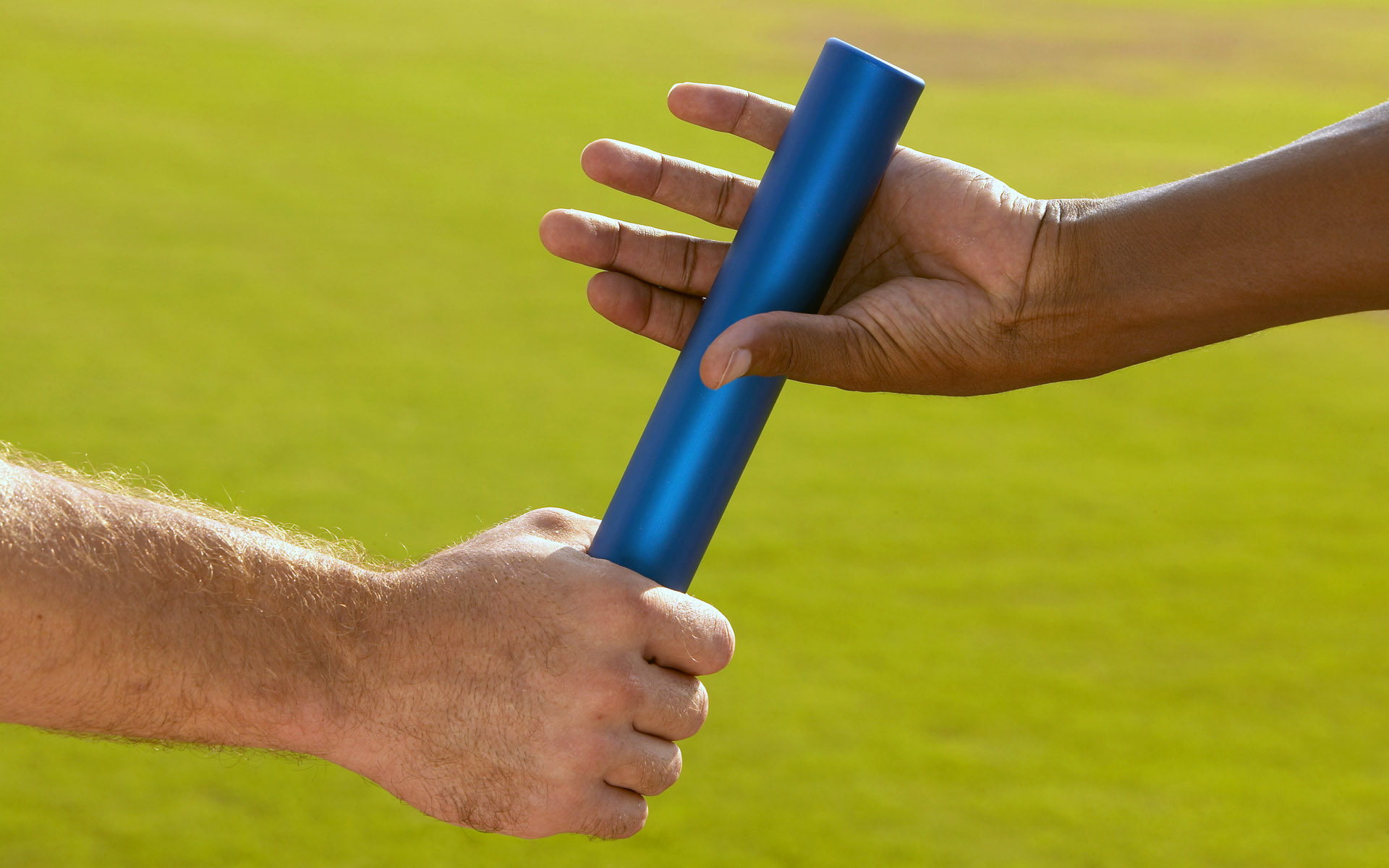 Passing the baton in a relay race