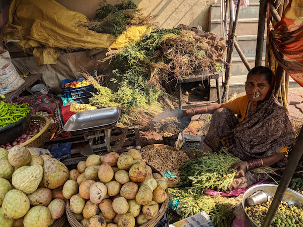 A woman vegetable vendor-microenterprise growth