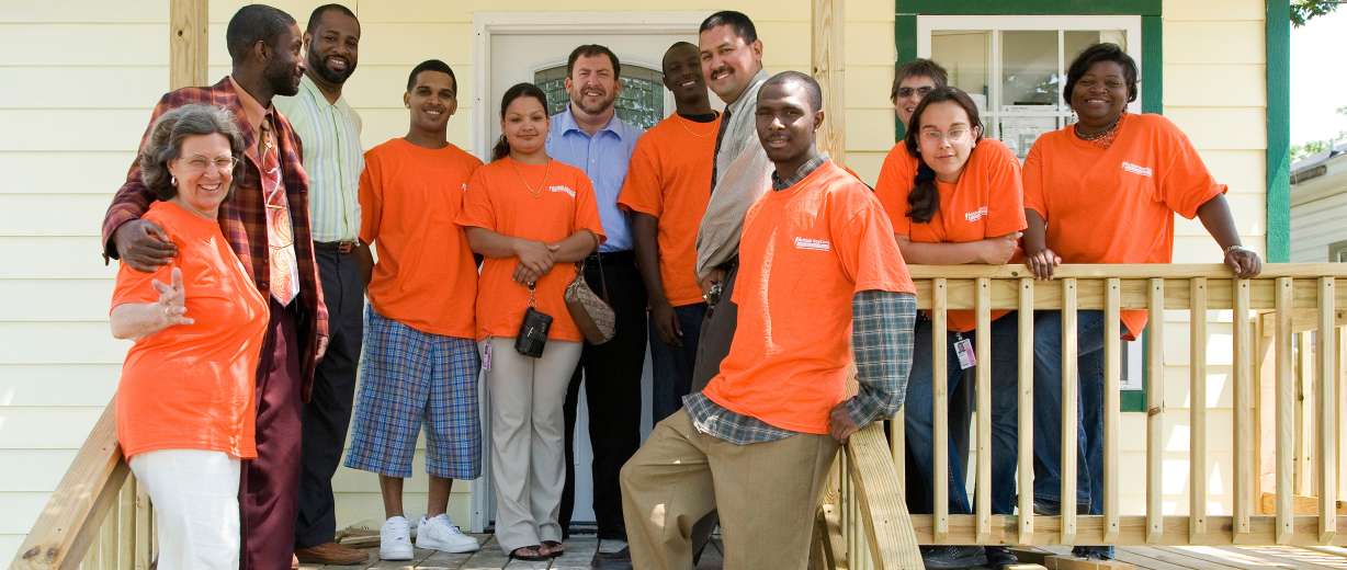 group of youthbuild members standing together-wellbeing