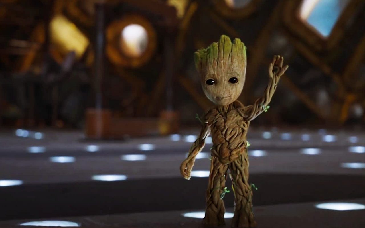 baby groot waving