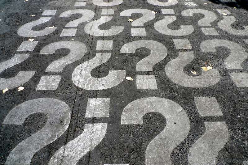 question marks painted on the ground-careers