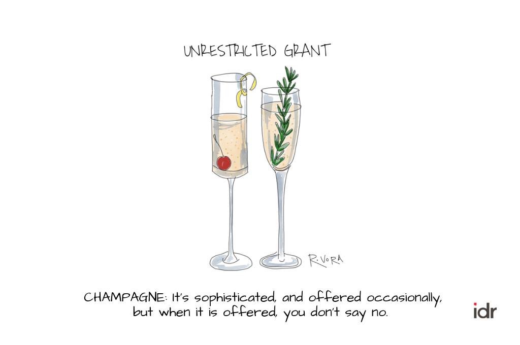 Two champagne glasses illustration