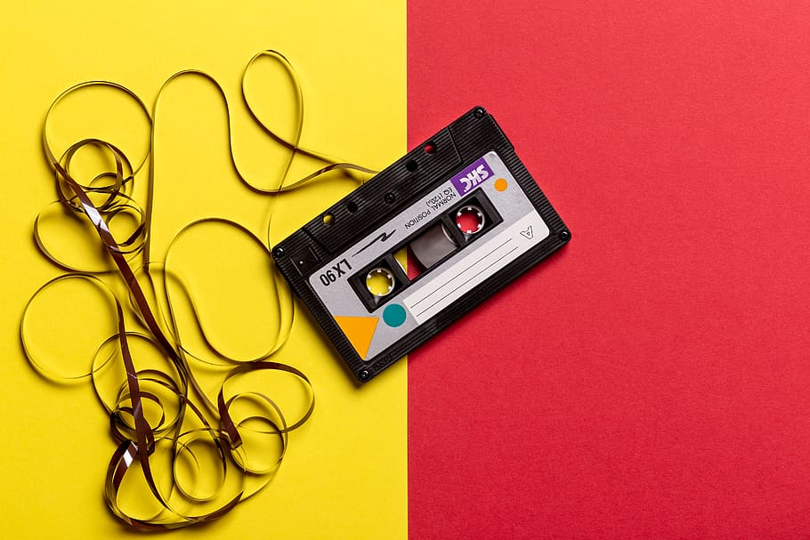 Audio cassette unspooled_pexels