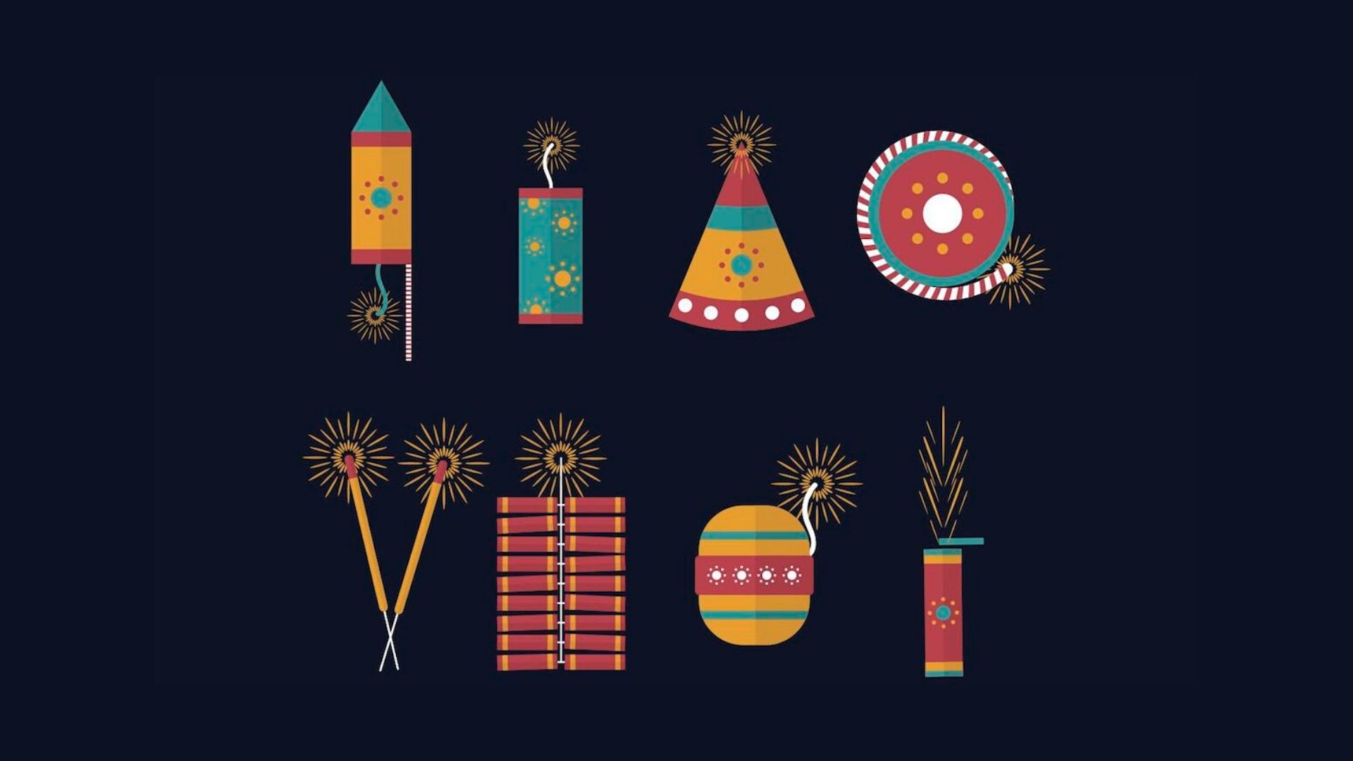 Diwali crackers vector