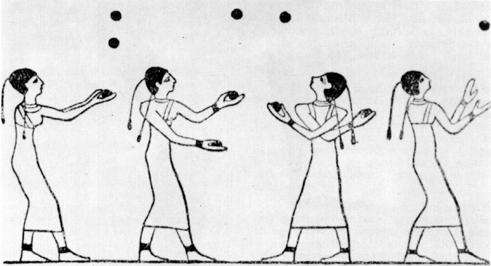 early egyptian artwork showing juggling-social entreprenurship