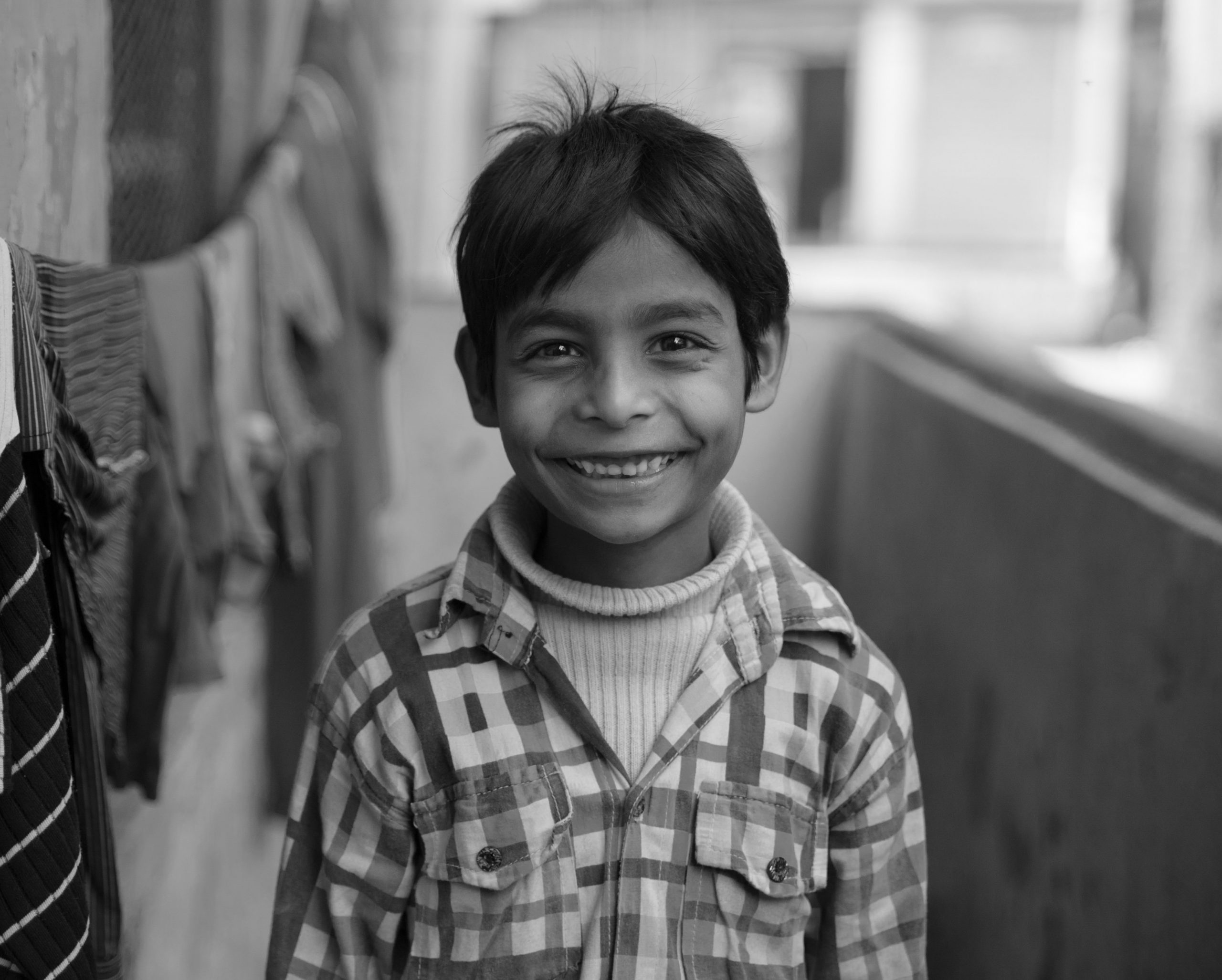 young boy smiling