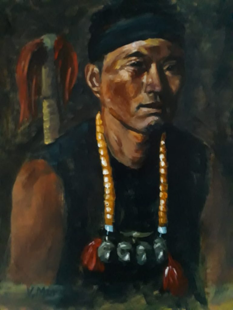 Konyak man painting