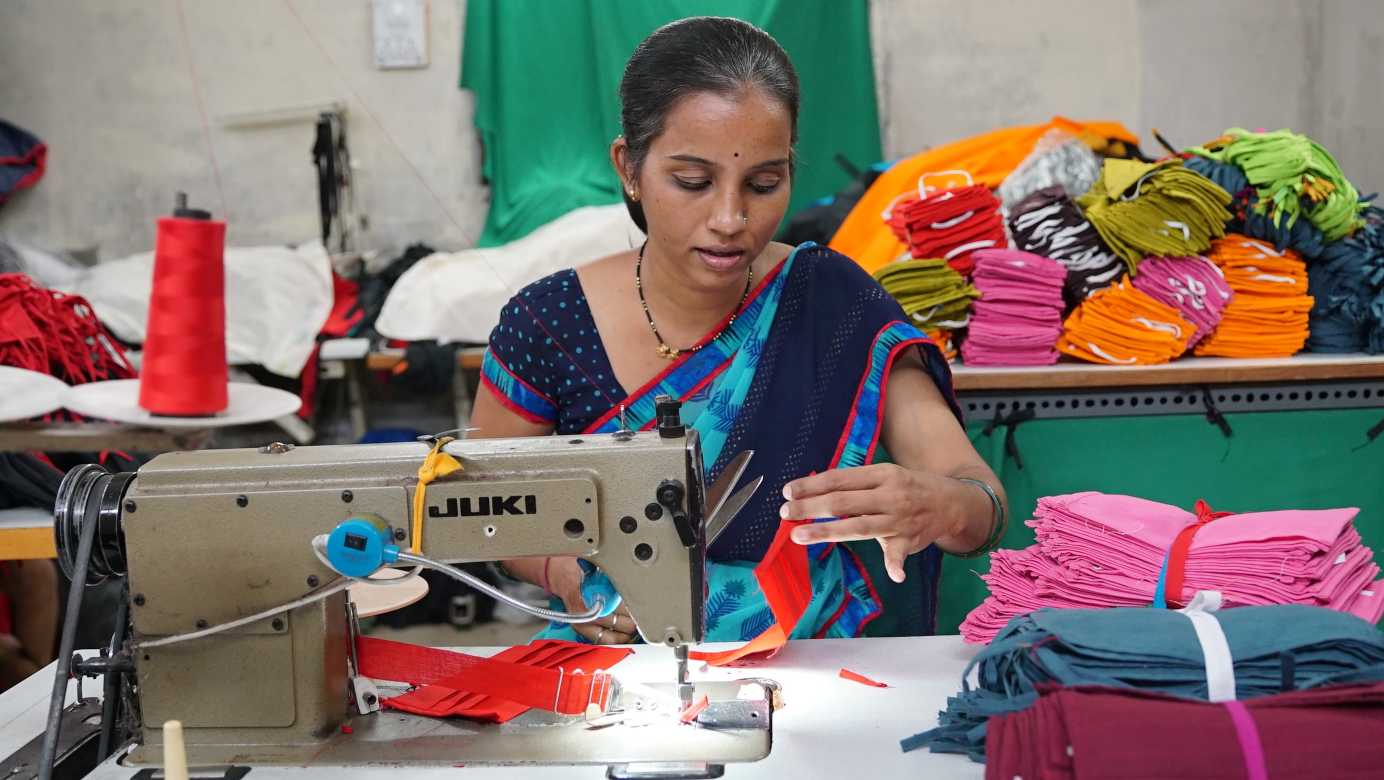 Roopali Pavnikar in her factory-women entrepreneurs