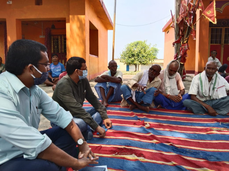 Kamakhya Kumar attending a panchayat meeting-local self government