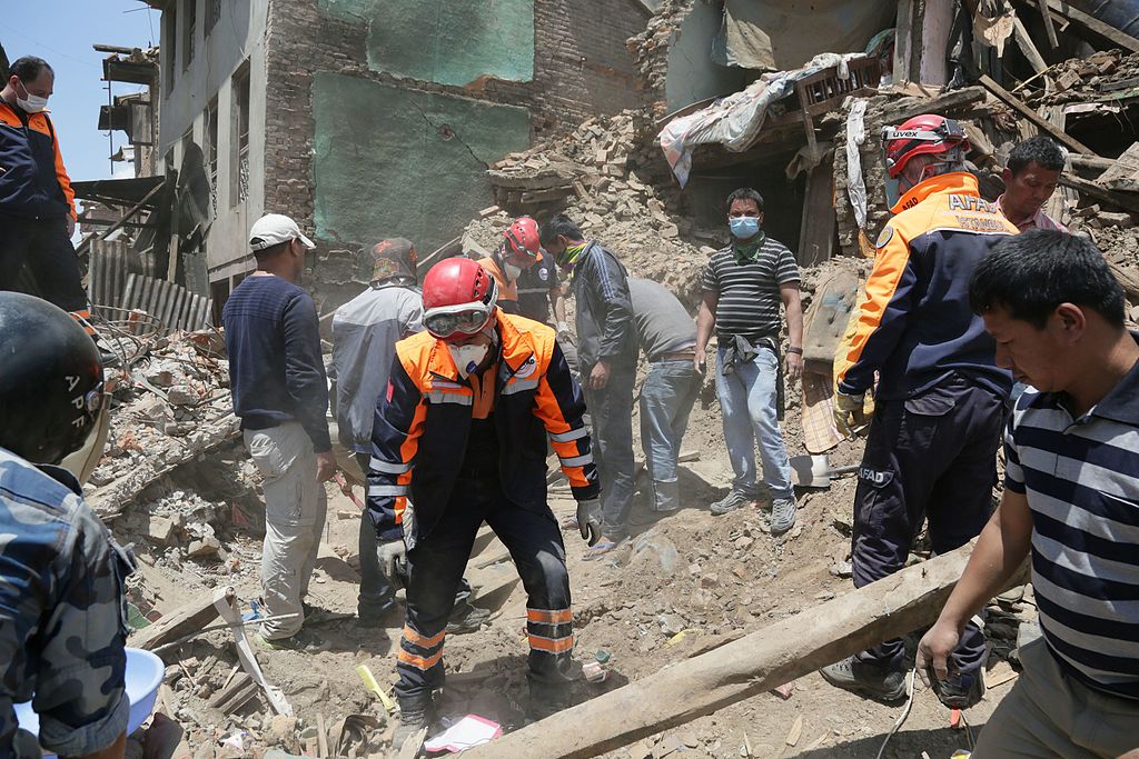 Volunteers during nepal earthquake