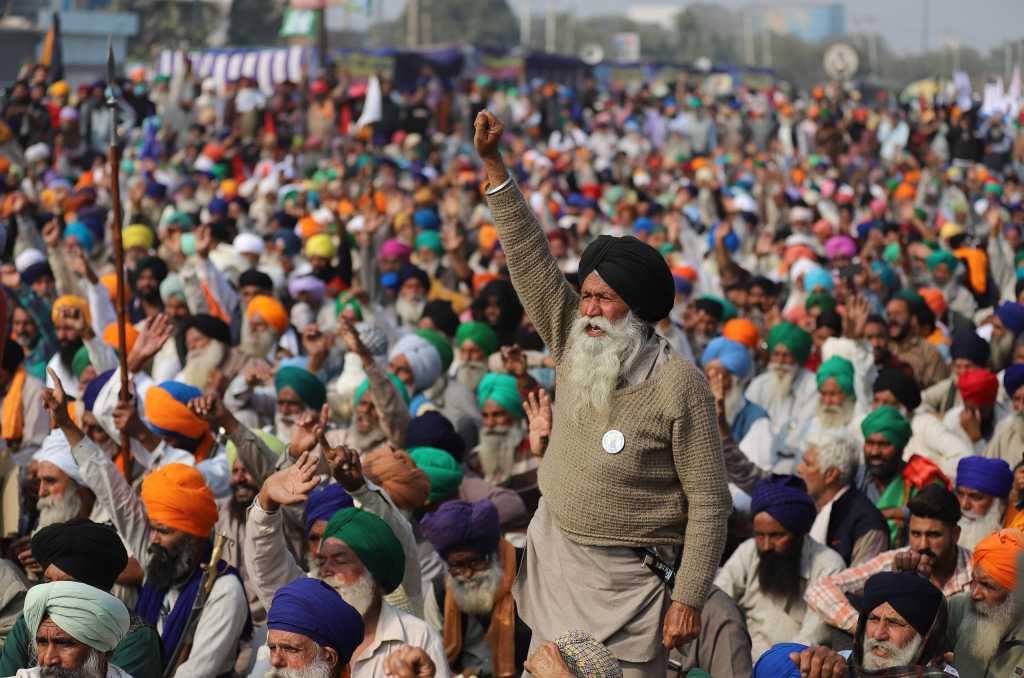 Farmers protesting