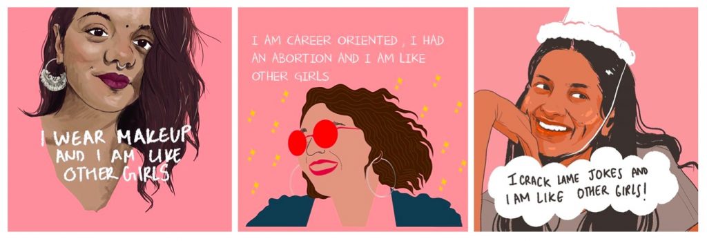 Images from the 'I am like other girls' series