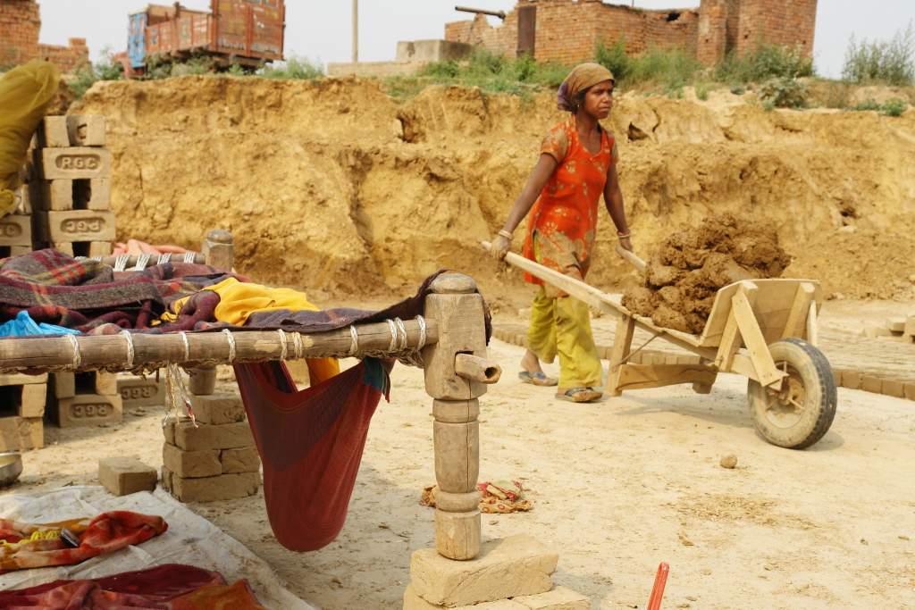 A woman working in a village-second wave covid