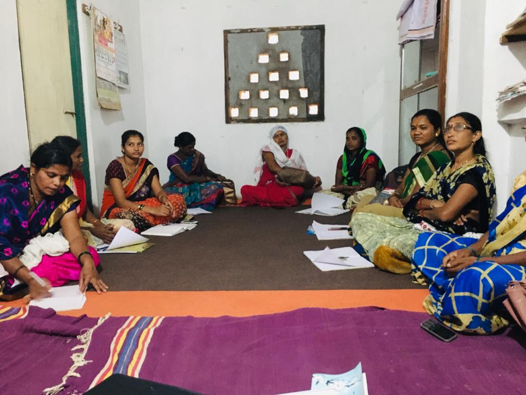 Women gather for a meeting-farmer producer company