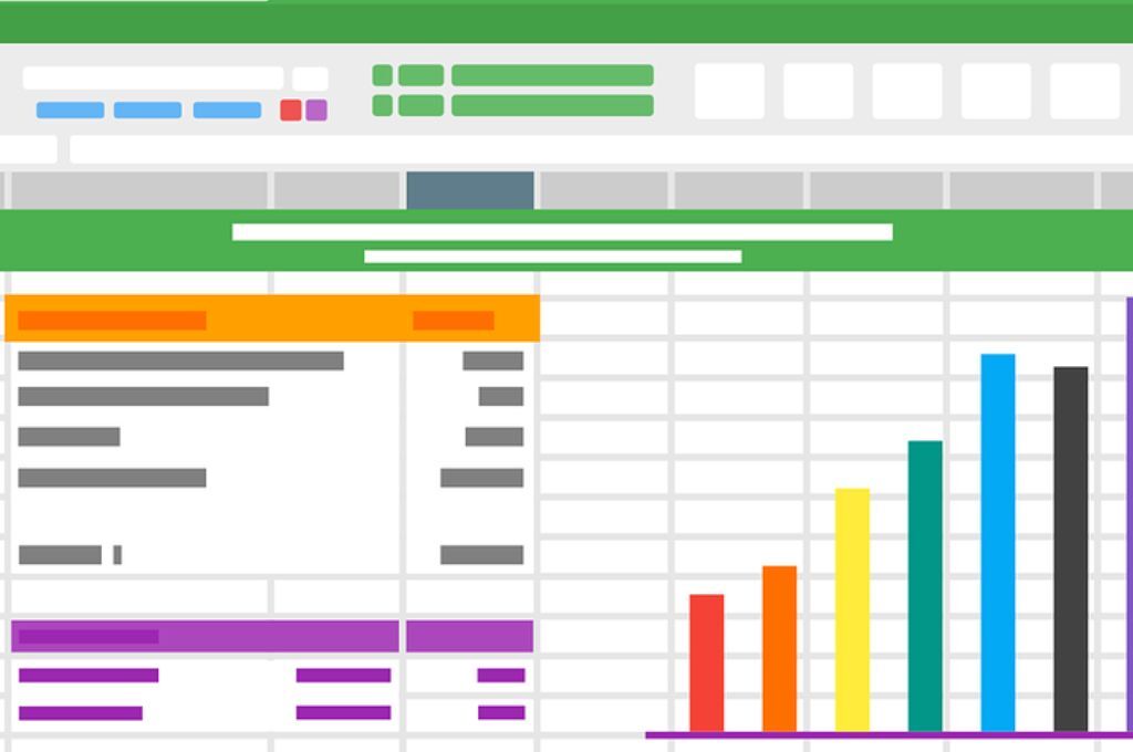 illustration of a spreadsheet with charts and graphs_technology advice