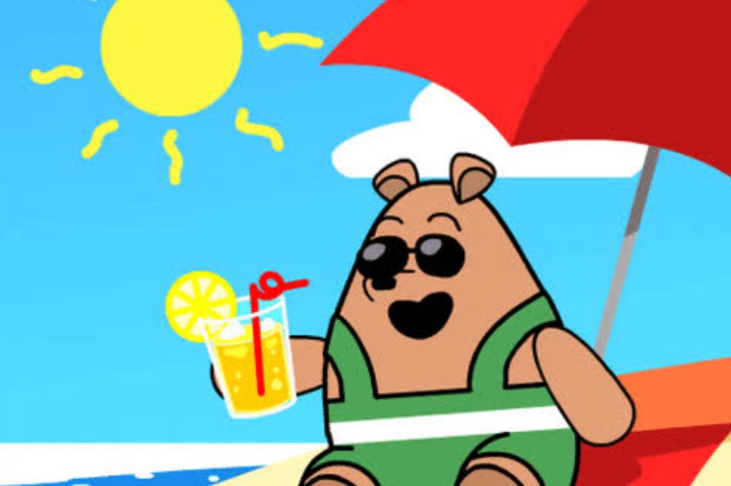 A bear vacationing_nonprofit humour