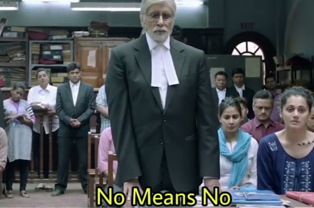 amitabh bachchan as a lawyer in the film pink--nonprofit humour