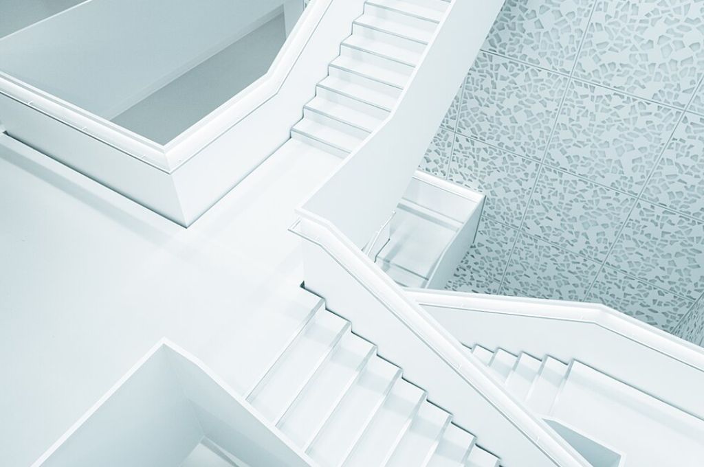 a network of pure white staircases--nonprofit board