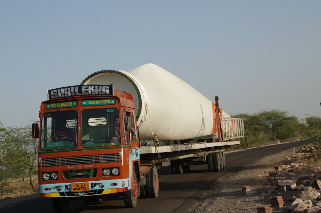 A truck on the road_renewable energy