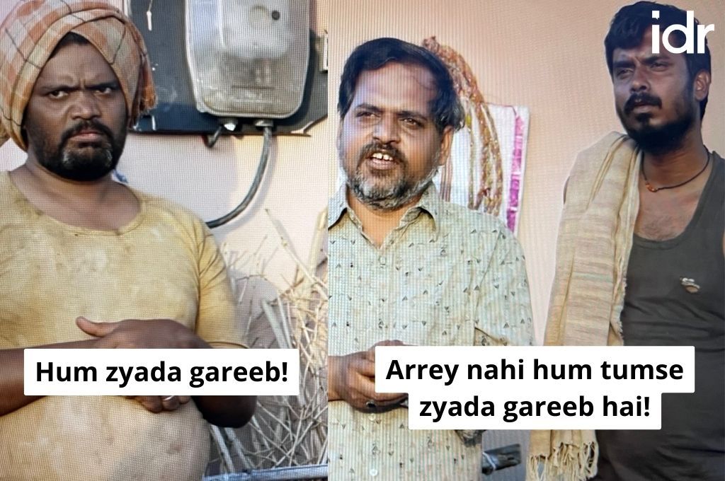 man from Panchayat saying "hum zyada gareeb"_nonprofit humour