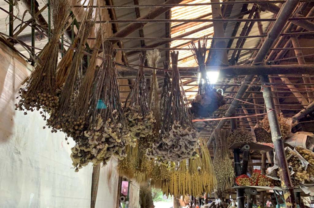 Flowers hung upside down to dry-dried flowers