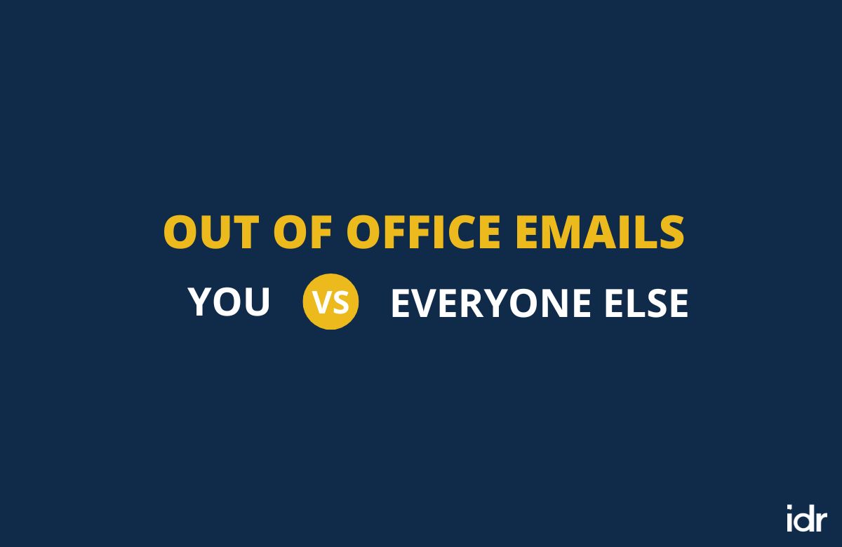 image with text out of office emails, you vs everyone else_nonprofit humour