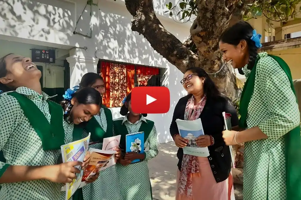 Teacher and students standing in a group_social-emotional learning