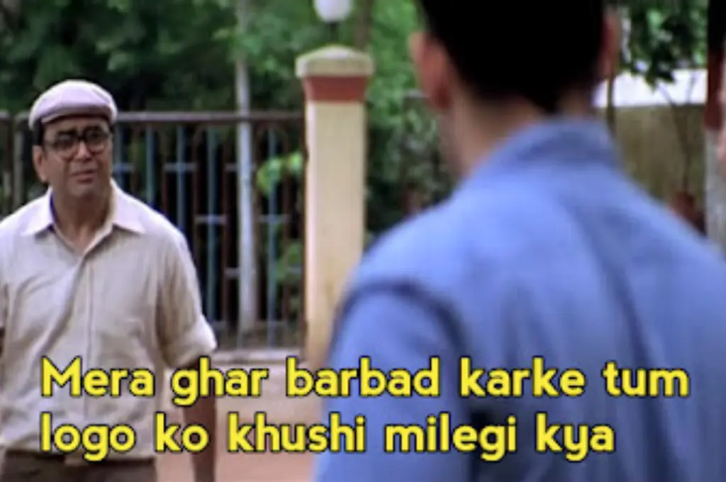 Elderly man confronting two people_Nonprofit humour