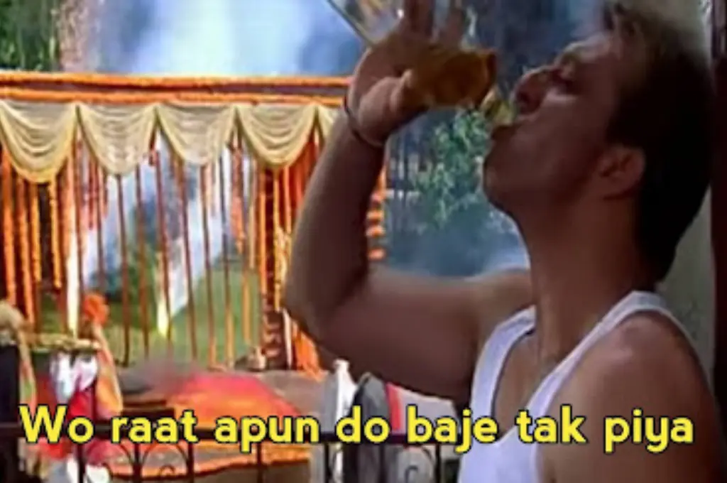 Man chugs drink amid wedding chaos_Nonprofit humour