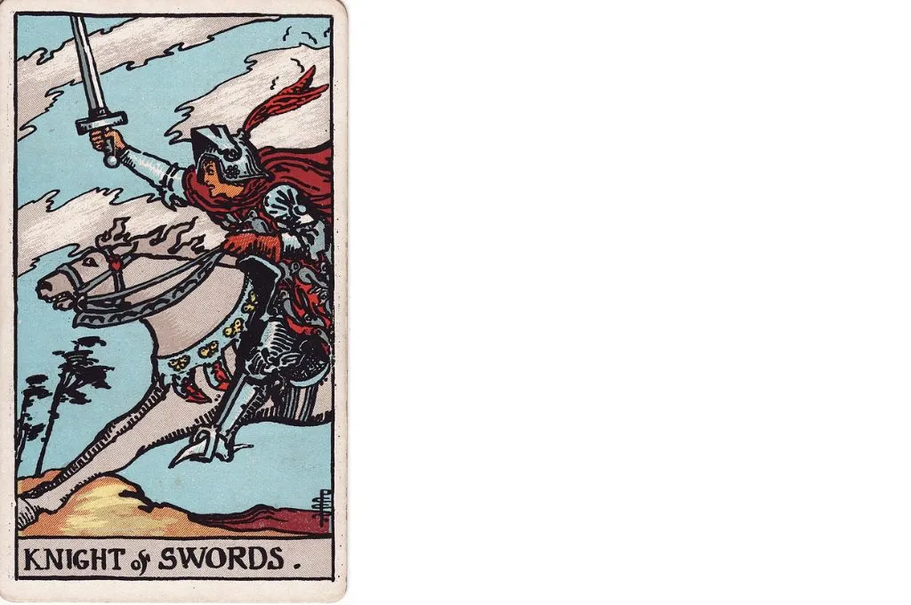 The image features a sketch of a knight in battle armour riding on a horse. The knight is holding a sword in one hand and is extending his arm upwards._Nonprofit humour