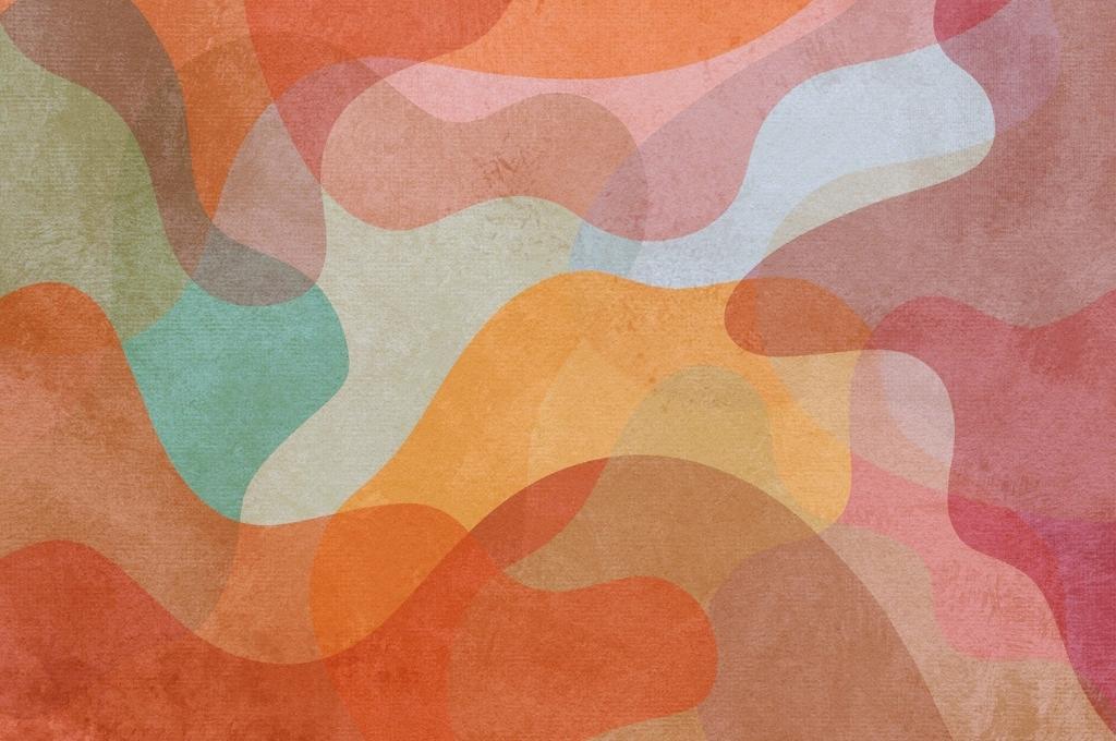 an abstract swirly painting in shades of blue, red, and pink-invisible disabilities