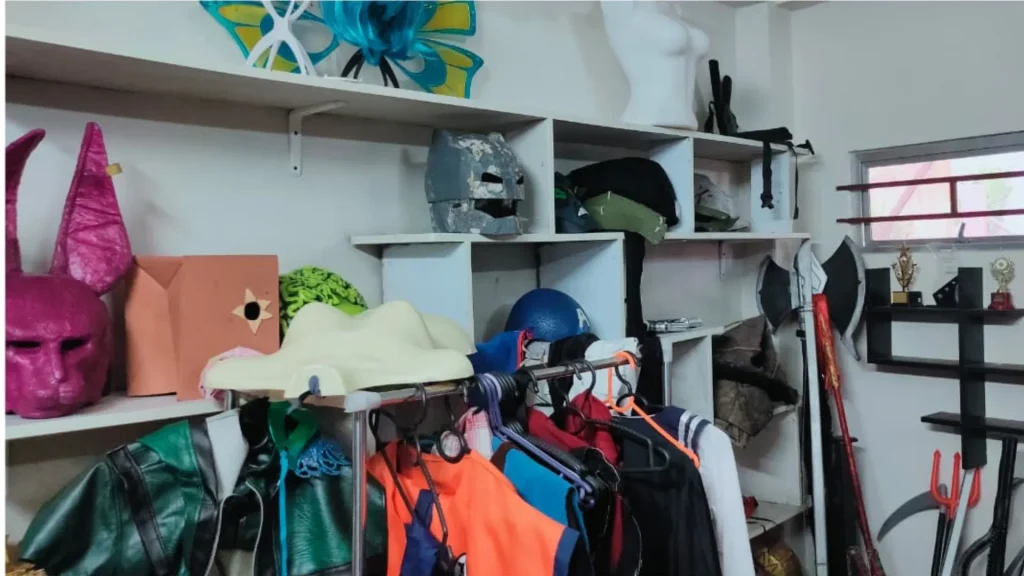 costumes for rent on display in a shop in Mizoram--cosplay in Mizoram