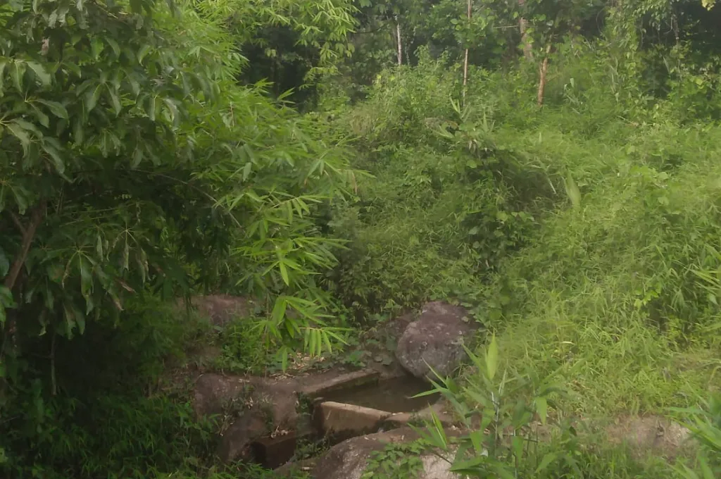 a checkdam in Khweng village, Ri Bhoi district--access to water